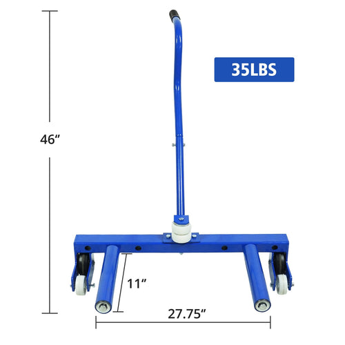 500 LB Heavy-Duty Tire Dolly, Adjustable Wheel Dolly Tire Moving Cart Tool with 12"-24" Roller Spread and Smooth Wheels for Garage, Workshop, Automotive Repair