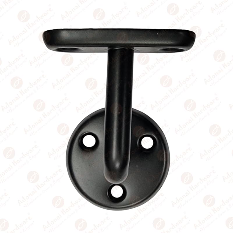 Adonai Hardware Izrahiah Medium Antique Wrought Iron Sturdy Handrail Brackets