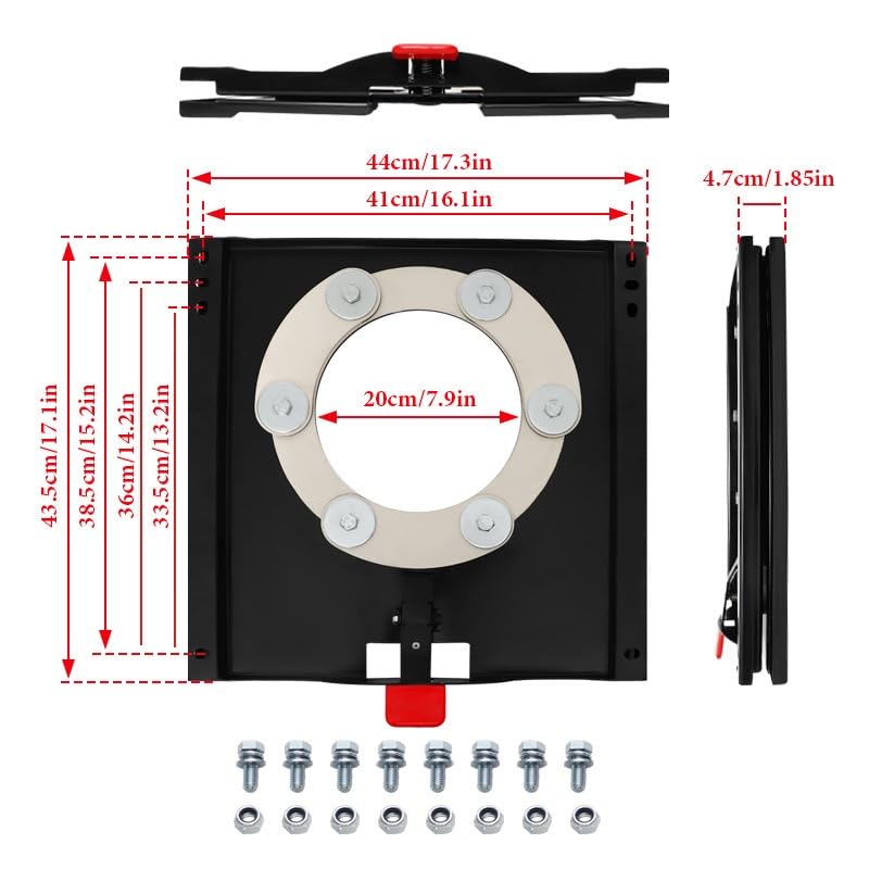 BKICKI RV Seat Swivel Base 360° Rotation Heavy Duty Rust Proof Mount Plate for