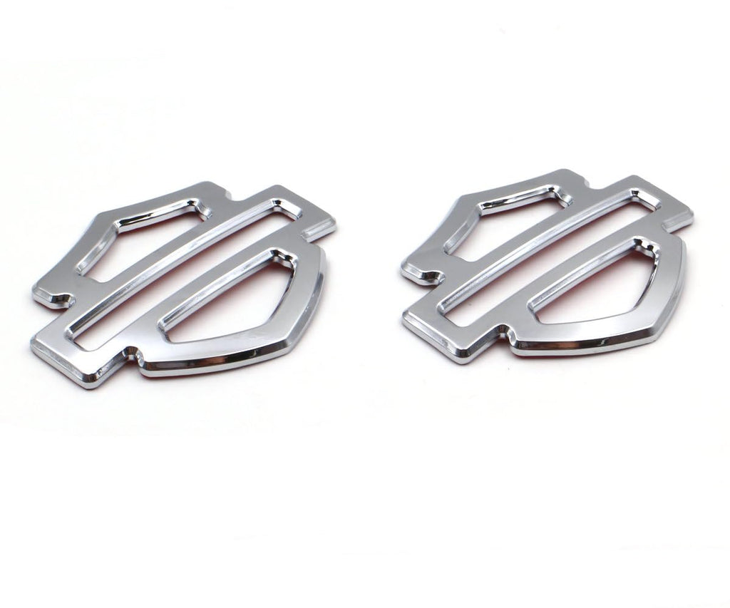 OPEN BOX 2PCS Metal Chrome CVO Custom Metal Tank Emblems Show Gloss Finish