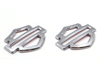 OPEN BOX 2PCS Metal Chrome CVO Custom Metal Tank Emblems Show Gloss Finish