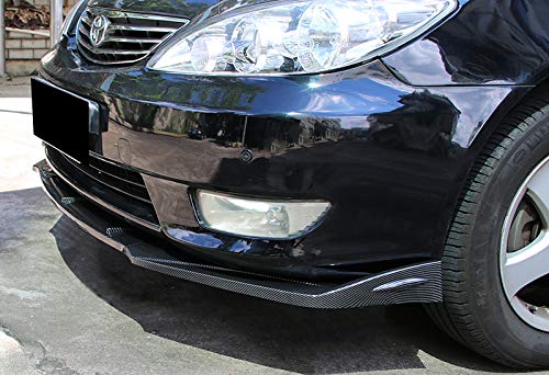 EPARTS Universal 3 Pieces Style Carbon Fiber Look ABS Front Bumper Lip Spoiler