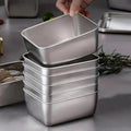 Souso 6pcs Stainless Steel Stacking Food Containers with Lids, Reusable Snack &