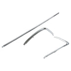 Roneeson 3Pcs Front Left Right and Center Bumper Trim Molding Chrome for Mazda