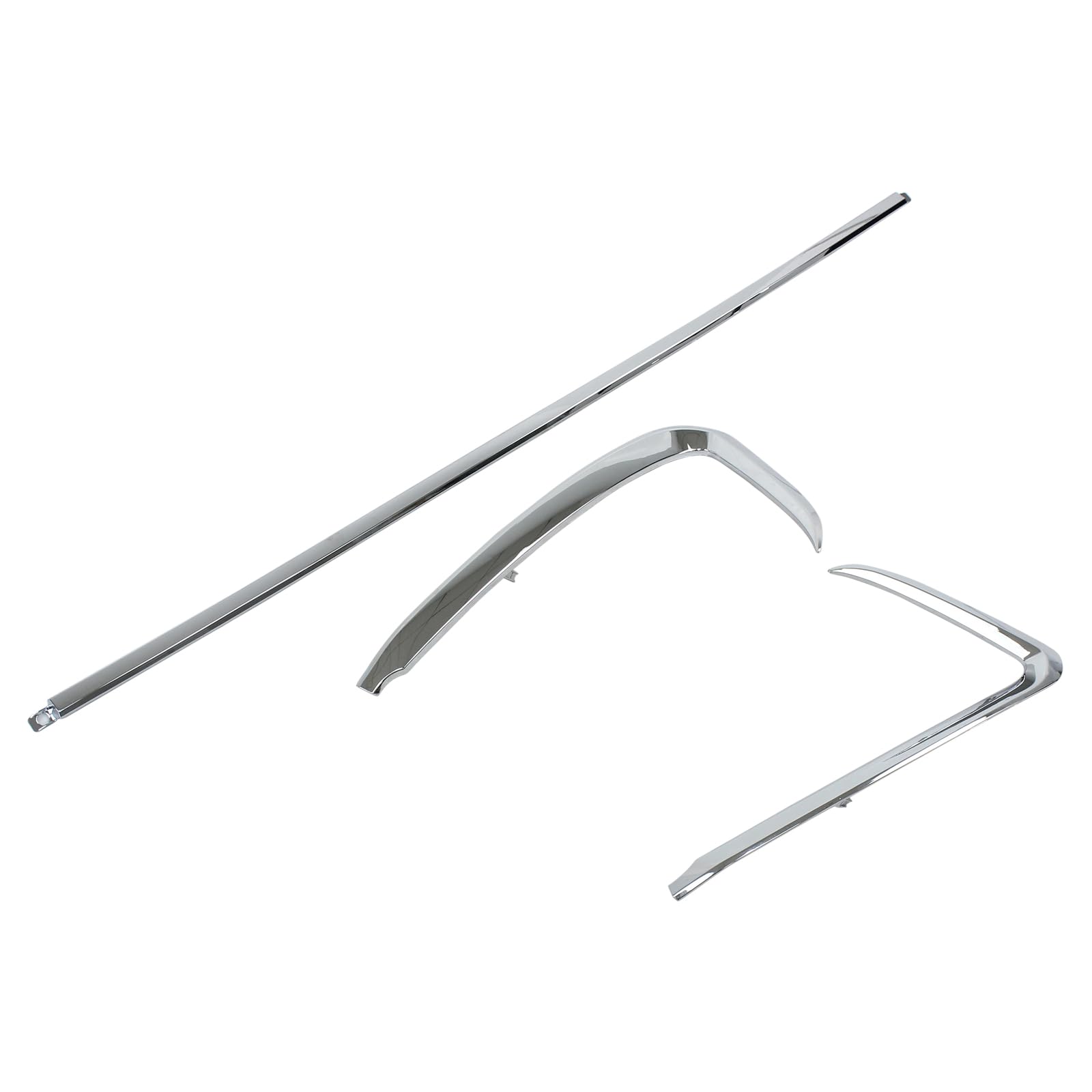 Roneeson 3Pcs Front Left Right and Center Bumper Trim Molding Chrome for Mazda