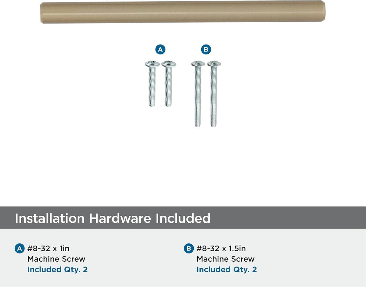 3 Pack Amerock | Cabinet Pull | Golden Champagne | 3-3/4 inch (96 mm) Center to