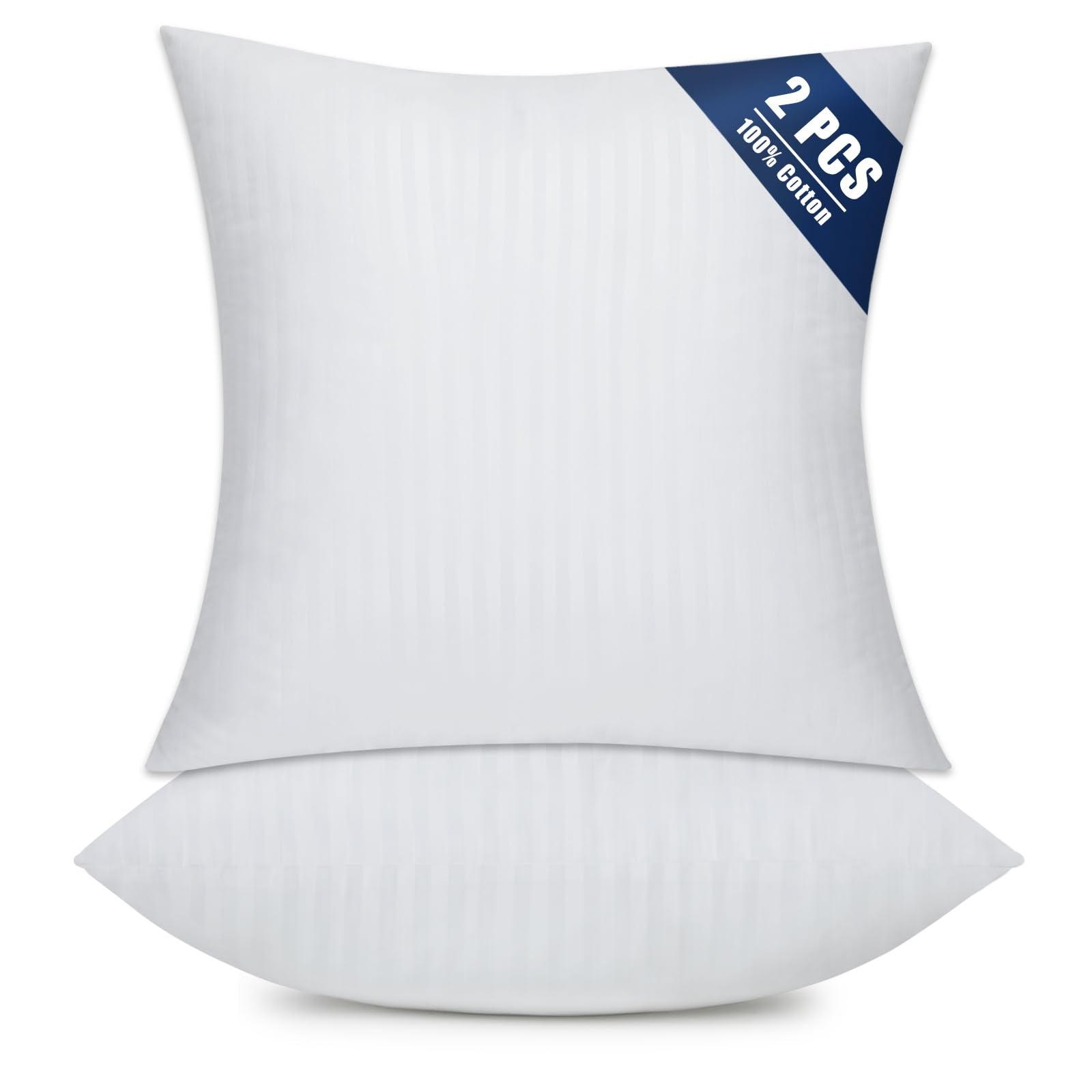 OKBA Set of 2 Throw Pillow Inserts 16x16 Soft Hypoallergenic Cushion Fillers