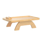 SINWANT Bamboo Couch Arm Tray Clip On Foldable Sofa Table with Phone Holder