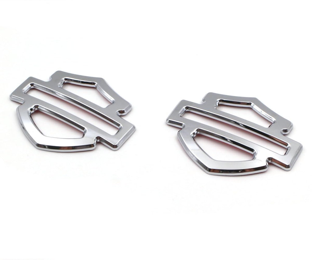 OPEN BOX 2PCS Metal Chrome CVO Custom Metal Tank Emblems Show Gloss Finish