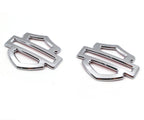 OPEN BOX 2PCS Metal Chrome CVO Custom Metal Tank Emblems Show Gloss Finish