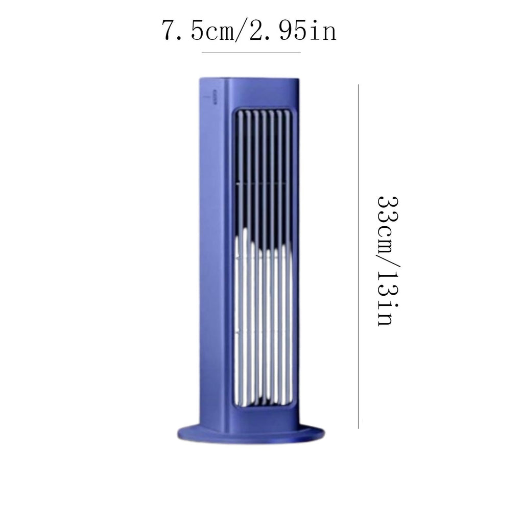 Portable Rechargeable Air Cooler Fan with Remote Control, 3 Speeds LED Touch