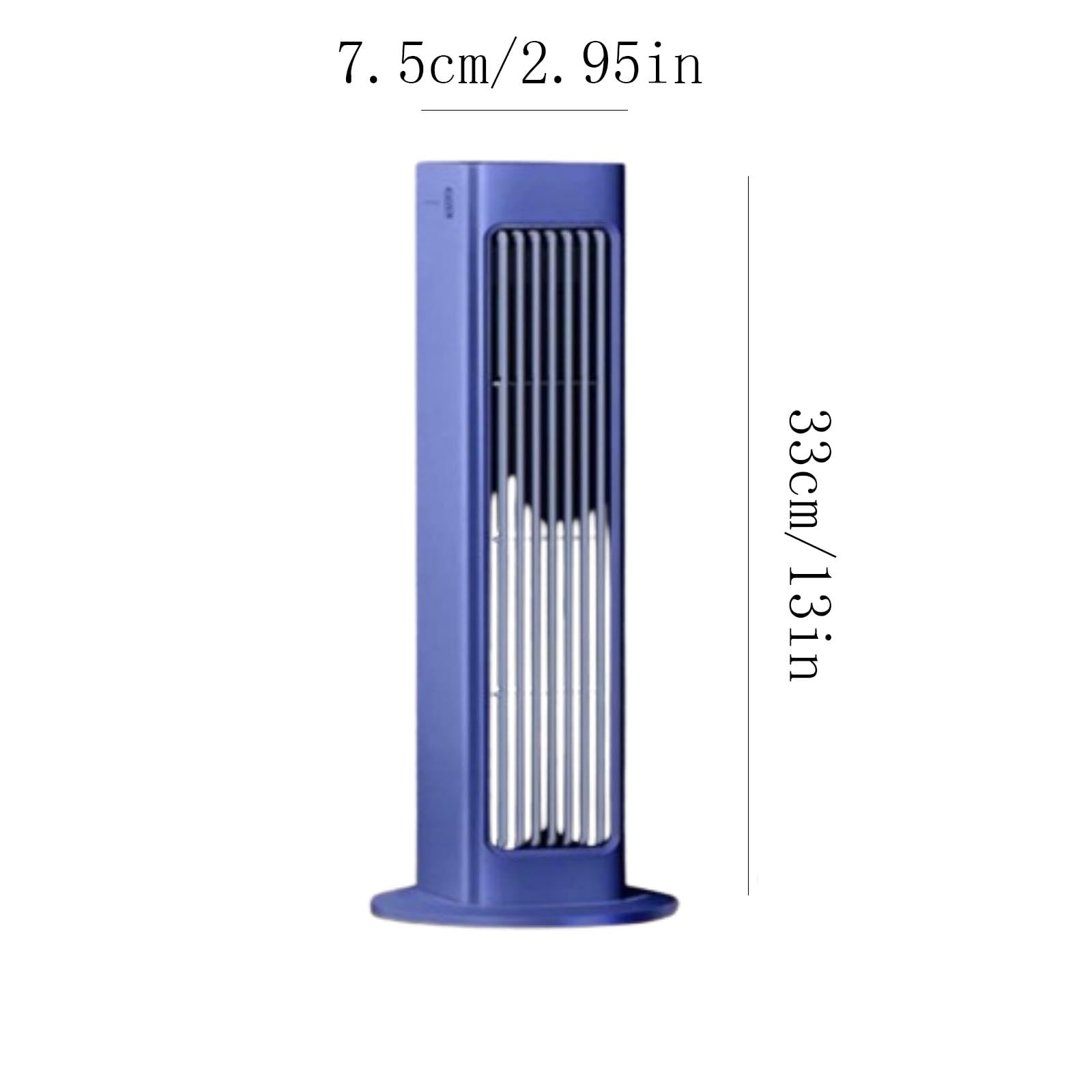 Portable Rechargeable Air Cooler Fan with Remote Control, 3 Speeds LED Touch