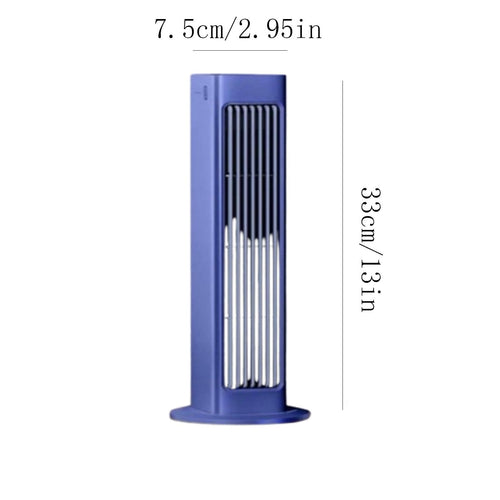 Portable Rechargeable Air Cooler Fan with Remote Control, 3 Speeds LED Touch