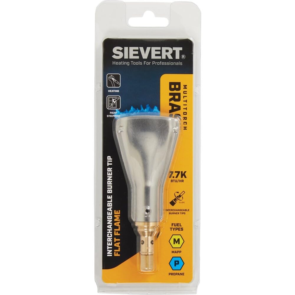 SIEVERT Multi-Torch Brass Interchangeable Flat Flame Burner Tip (Fuel Not