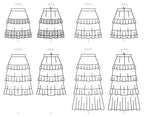 McCall Pattern Women's Flounce Skirt, Sizes 14-22 Sewing Pattern