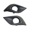AMNIWDE Fog Light Cover Set of 2 Front Bumper Bezel Trims Textured Black