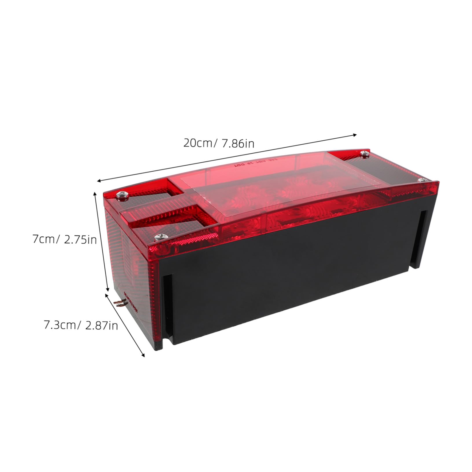 CONGARTENO 2pcs LED Trailer Tail Lights Rectangular Brake Turn Signal Lamps for