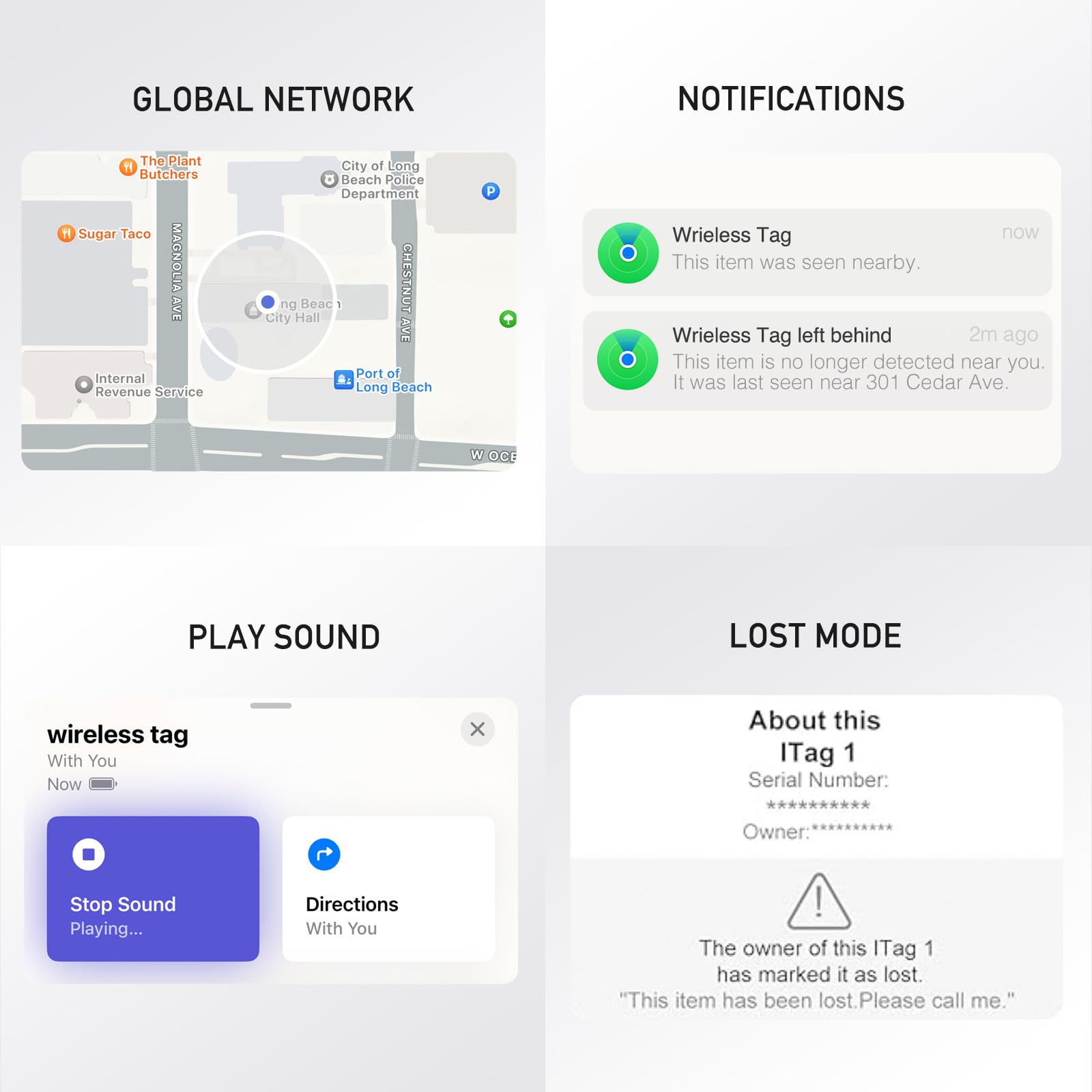 2 Pack Apple Find My Air Tracker Tags MFi Certified Bluetooth Item Locator Keys