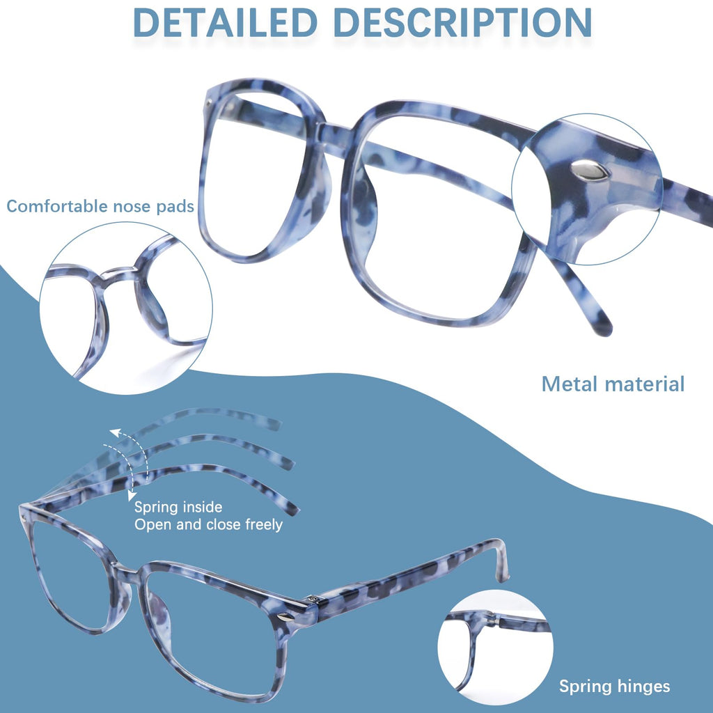 STASTEND Progressive Multifocal Anti Blue Light Reading Glasses for Women and