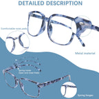 STASTEND Progressive Multifocal Anti Blue Light Reading Glasses for Women and