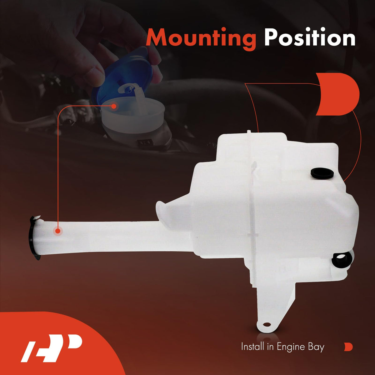 A-Premium Windshield Washer Reservoir Tank Toyota Camry 1997-2001 TO1288138