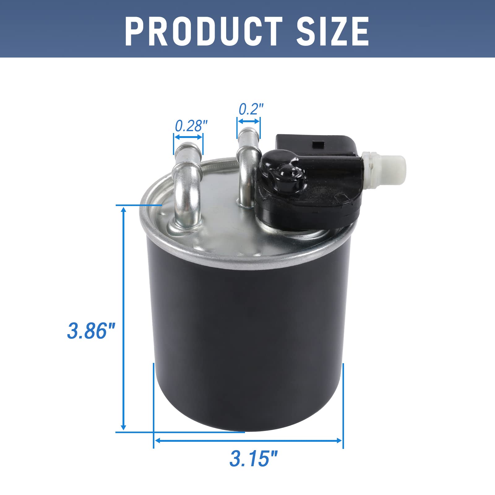 RADHLBNIU WK 820/15 Fuel Filter Replacement For Mercedes Benz E350 GL350 ML350 R350 S350 & Sprinter 2500 3500 3.0L V6 Diesel 2010-2021, Replace WK 820/6, 642 090 63 52