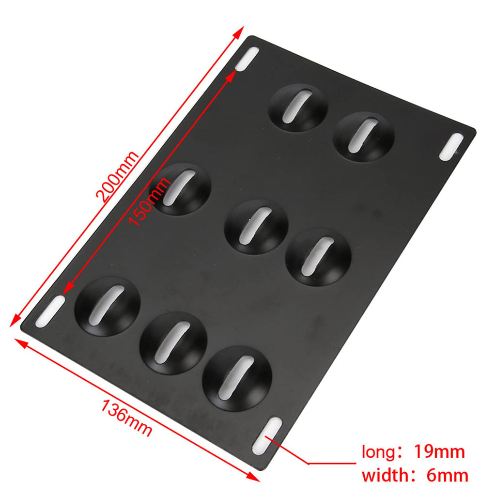 License Plate Frame, Car Eye Front Bumper Tow Hook License Plate Mount Bracket 8
