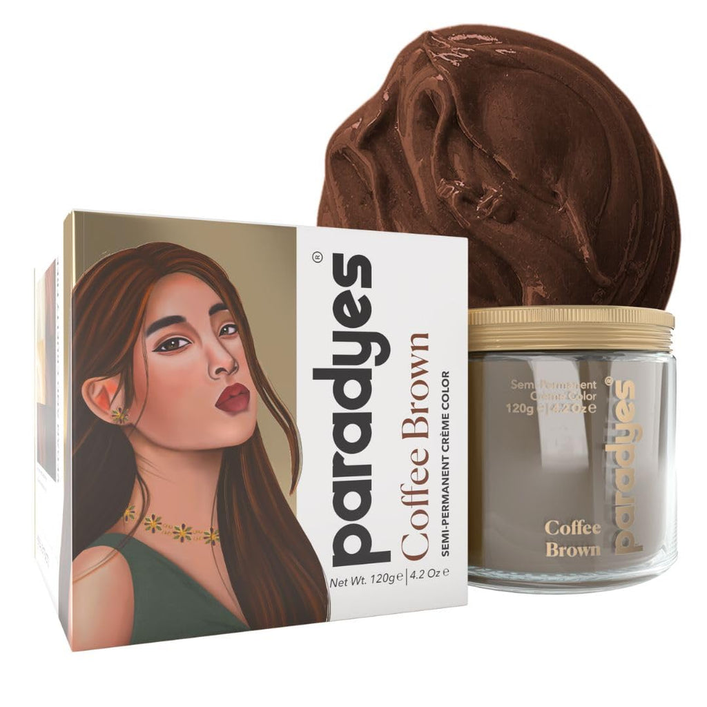Paradyes Coffee Brown Semi Permanent Conditioner Based Hair Color Dye, Vegan and