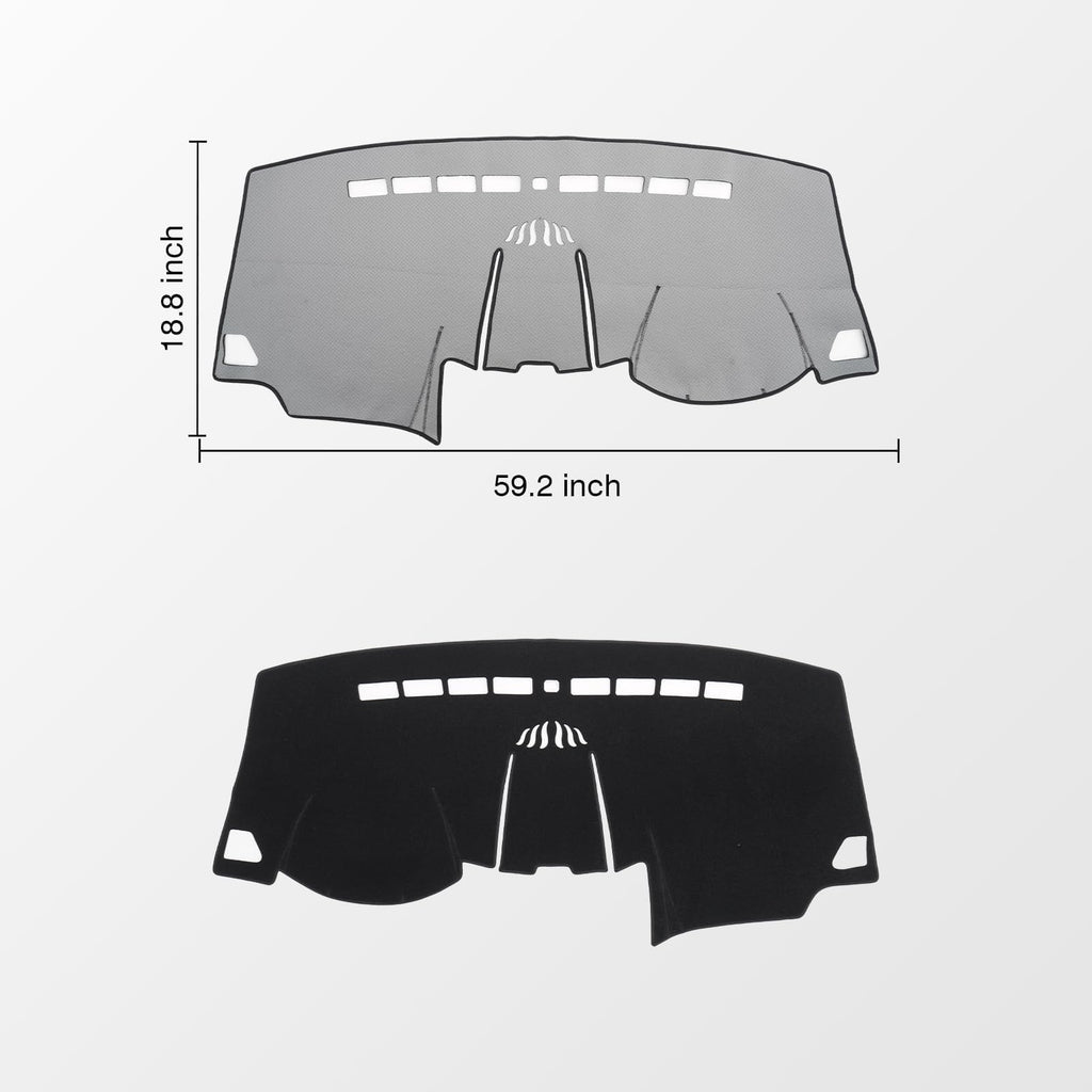KUST Black Dashboard Cover Compatible with Ford Edge 2015-2024 Dashboard Cover Accessories for Edge Non-Slip Polyester Dashboard Mat Custom Fit Center Console Sunshield Protector No Glare