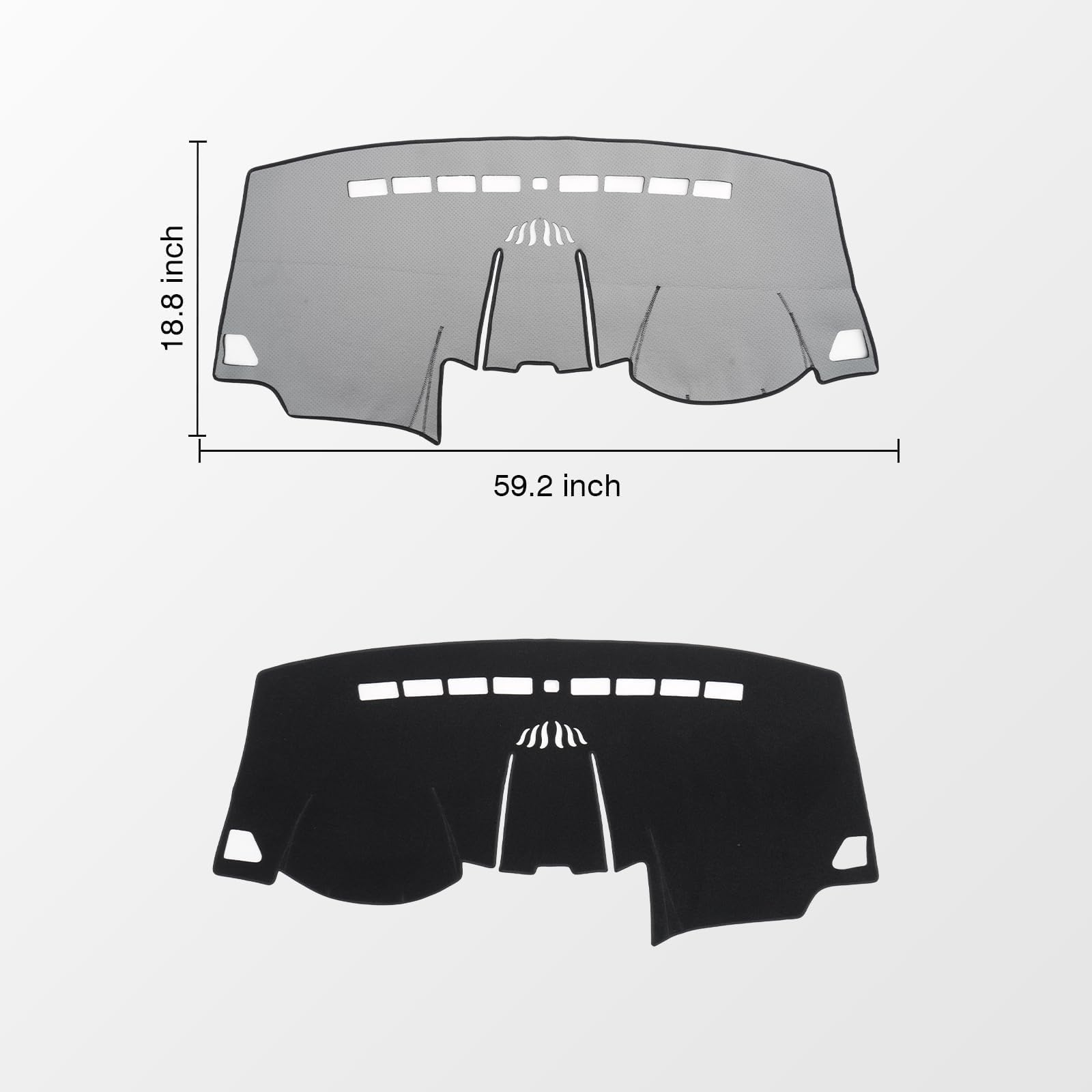 KUST Black Dashboard Cover Compatible with Ford Edge 2015-2024 Dashboard Cover Accessories for Edge Non-Slip Polyester Dashboard Mat Custom Fit Center Console Sunshield Protector No Glare