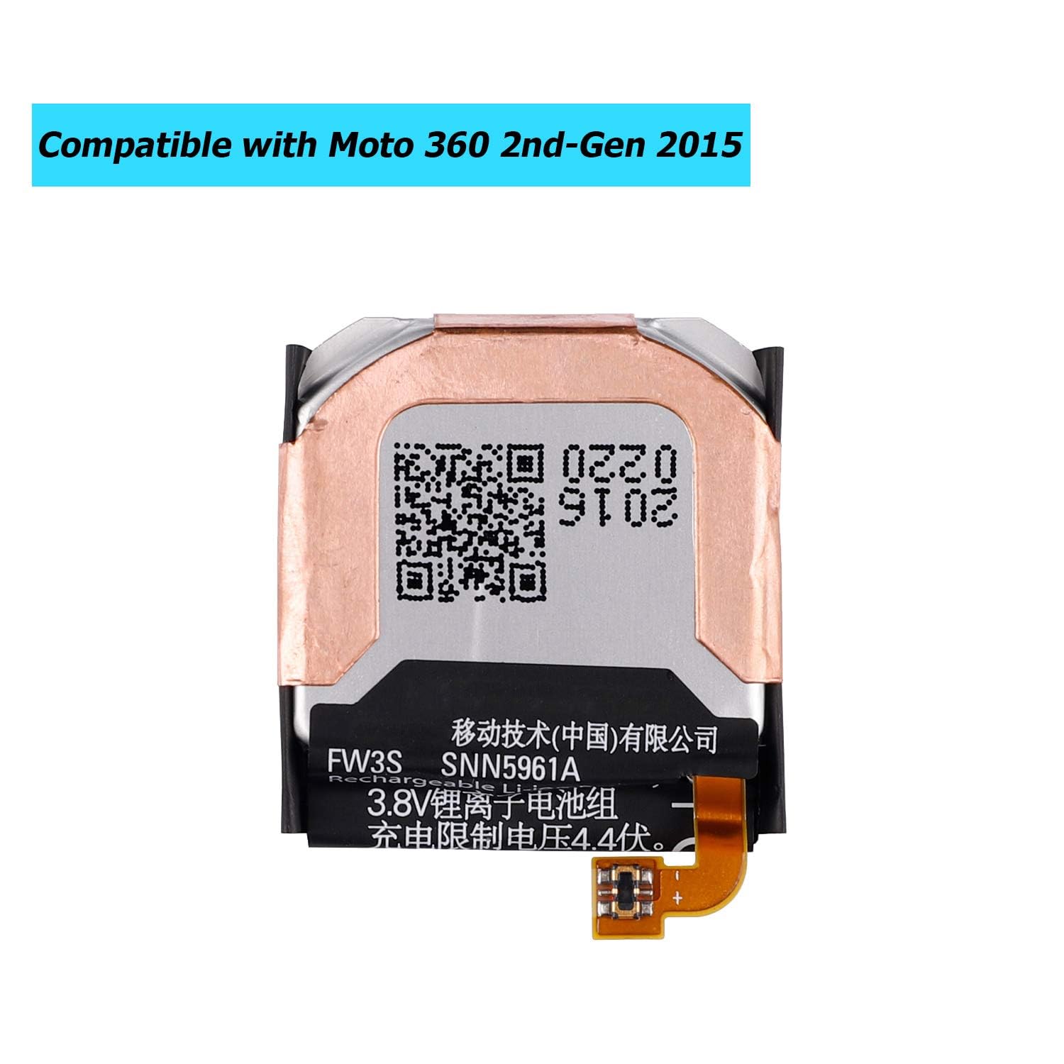 Vvsialeek FW3S SNN5971A Replacement Battery Compatible with Moto 360 2nd-Gen