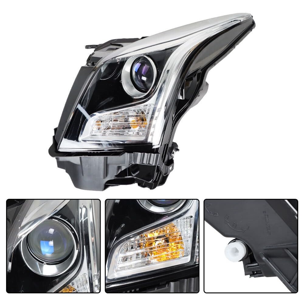 Dryowre Headlight Projector Headlamp Right Side for Cadillac for ATS Performance
