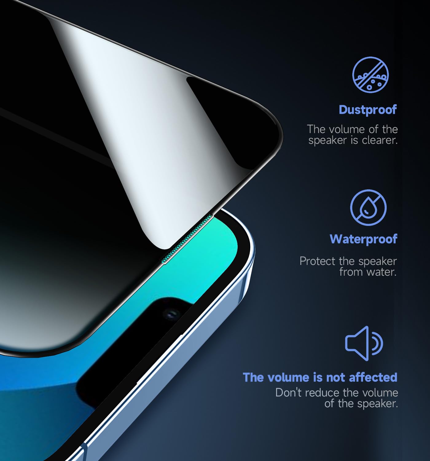 MAGIC JOHN 2 Pack Privacy Glass Screen Protector iPhone 13 13 Pro 14 16e