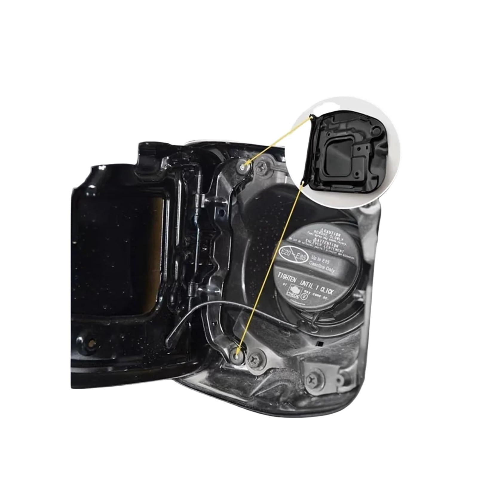 Fuel Filler Lid Replace 77305-04904 Compatible For Toyota Tacoma 2005-2015 Double Cab Short 5 Foot Bed