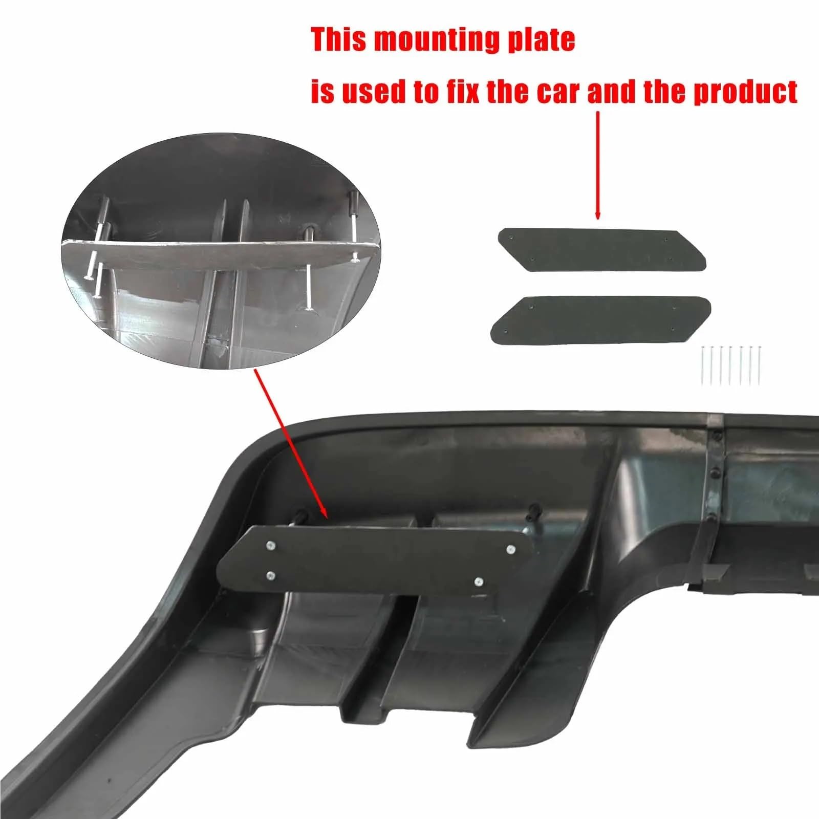 Chevy Corvette C5 1997-2004 Rear Bumper Diffuser Splitter Carbon Glossy Black