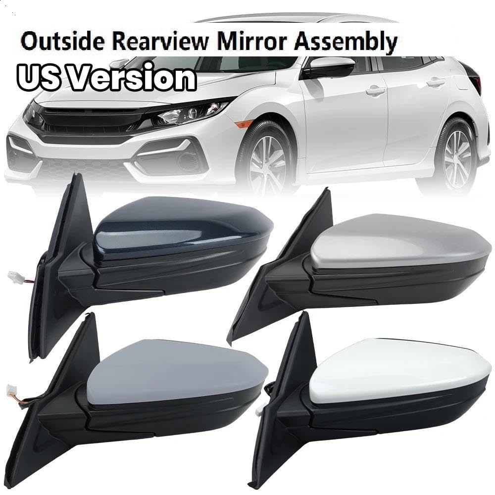 Honda Civic 2016-2020 Driver Side Mirror 3 Pin Power Adjustable Silver Gray