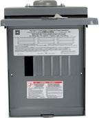 Square D 100 Amp Outdoor Load Center 6 Space 12 Circuit NEMA 3R HOM612L100RB