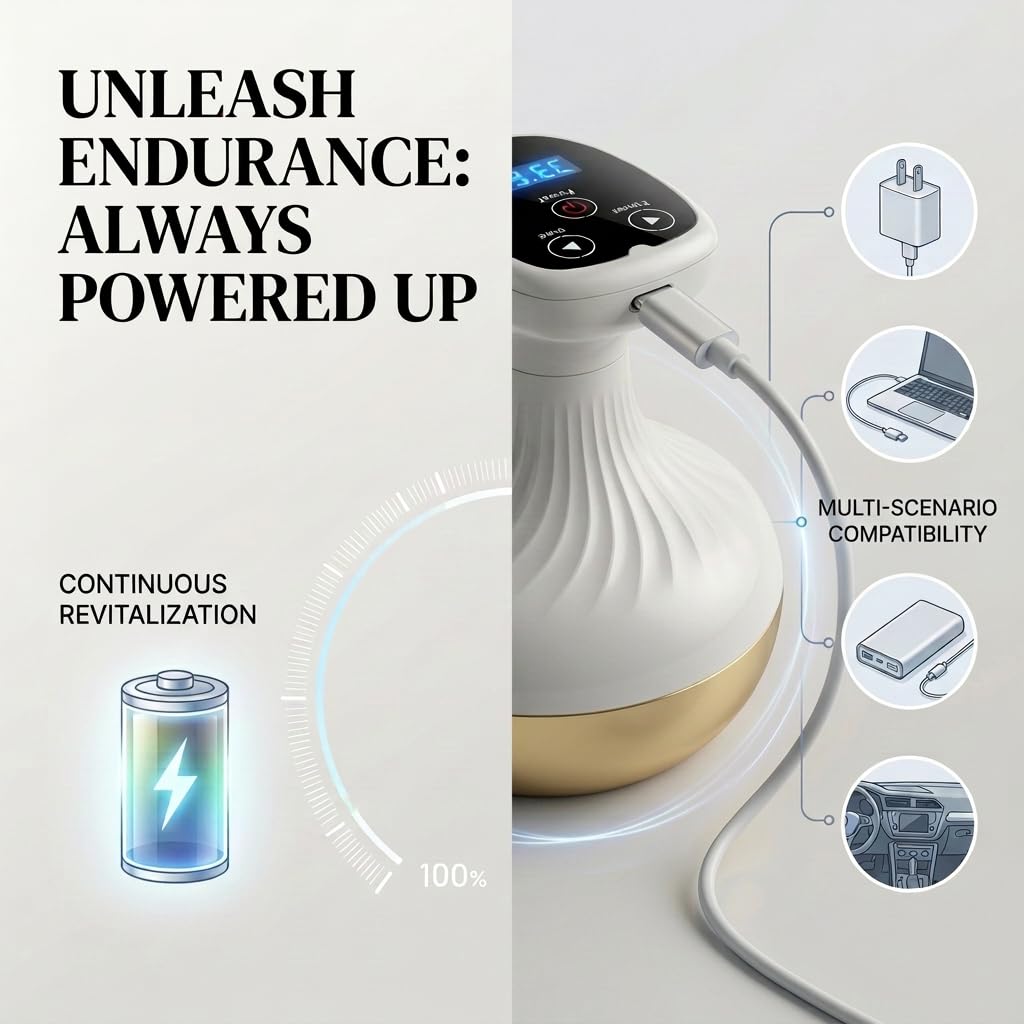 Morlit Smart Cupping Massager, 9 Suction & Heat, Cordless