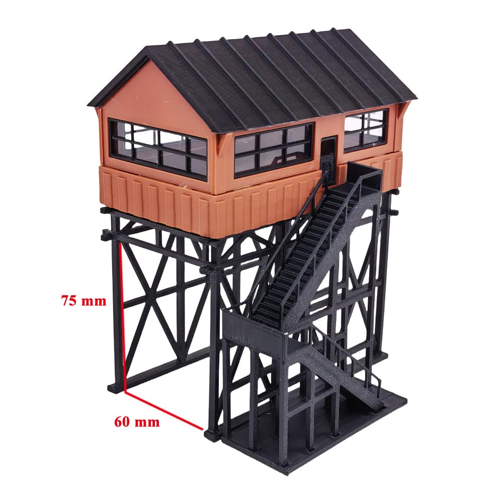 Outland Models Miniatures Station Overhead Signal Box/Tower 1:87 HO Scale