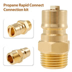 Janoiuc 1/2 Inch Gas Quick Connect Kit, 1/2 Inch Propane Quick Connect Fittings, Natural Gas Quick Connect Fittings