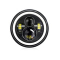 Shkalacar 7inch LED Headlight H4 140W Angel Eyes Round 4 Modes 14000LM 6000K