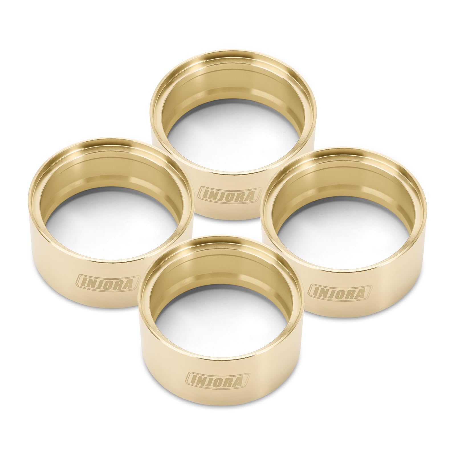 INJORA Brass Wheel Weights Inner Beadlock Rings Fit - 147g 2.2" Beadlock Wheel