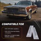 MOTRUM Front Side Marker Lights Housing Compatible with 1978-1979 GMC Caballero, 1978-1979 Chevro-let Malibu/El Camino, [DOT] [IP67 Waterproof] Turn Signal Marker Light Cover [No Bulbs], Clear Lens