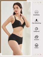3 Pack Medium Washable Leakproof Period Underwear - Reusable Incontinence