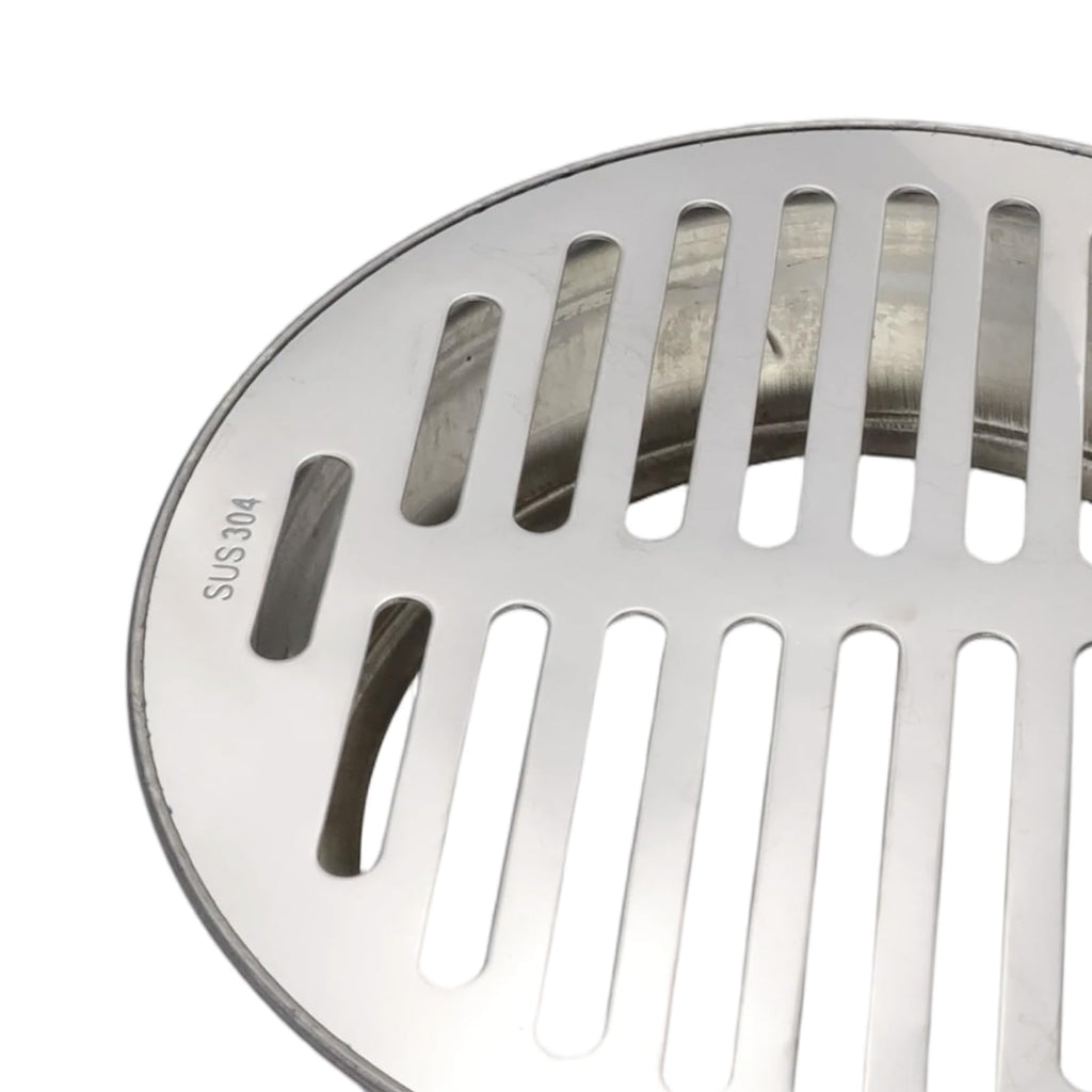 Dnyta 7in Floor Drain Cover, Stainless Steel Round Anti Blocking Round Grate