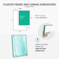 Pixy Canvas 10x14 inch Floater Frame for 1.5" Deep Canvas Paintings, Wood Panels