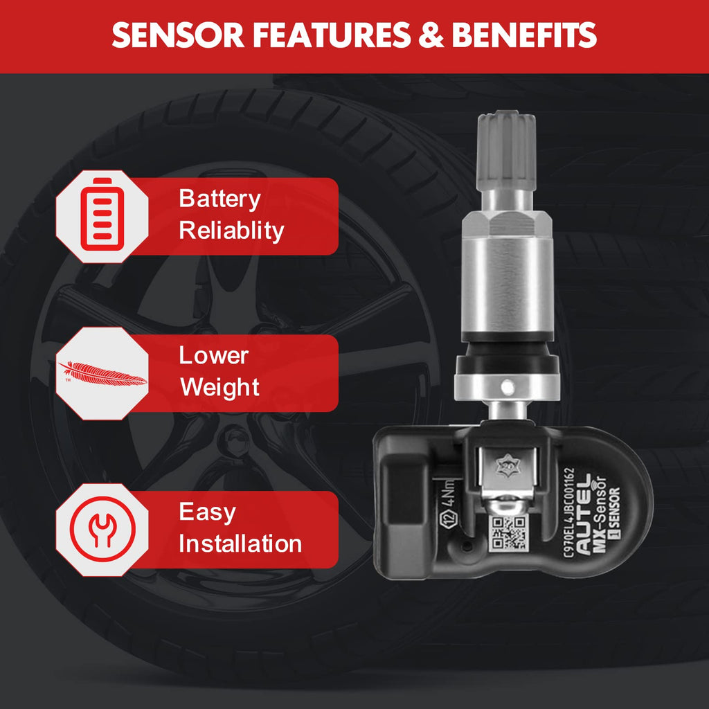 Autel TPMS Sensor MX-Sensor 315MHz+433MHz 2in1 TPS218 Tire Sensor Tire Pressure