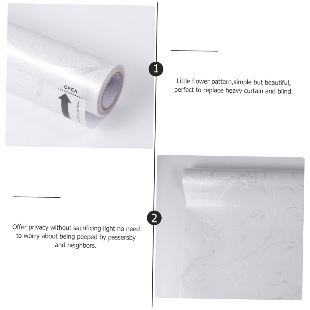 OHPHCALL Window Privacy Film Heat Frosted Sticker Static Cling Glass Door Film