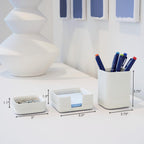 Aesthetic Desk Organizer Set of 3 For Your Office - Sturdy Concrete Desktop