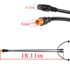Replace 010-12234-05 Transducer Sensor Adapter Y-Cable12-Pin to Dual 4-Pin for Garmin Striker 7sv/9sv, as Well as for Striker Vivid 7sv/9sv, Works with echoMAP 72sv, 73sv, 74sv, 93sv（Length: 18 in）